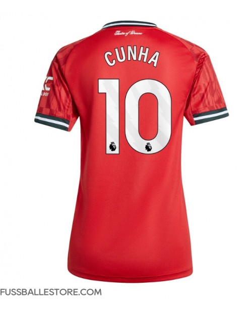 Günstige Manchester United Matheus Cunha #10 Heimtrikot Damen 2025-26 Kurzarm Günstige Manchester United Matheus Cunha #10 Heimtrikot Damen 2025-26 Kurzarm